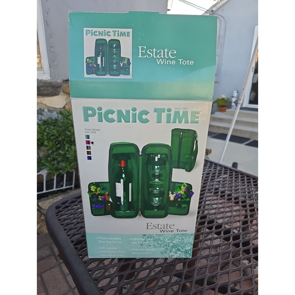 Picnic Time Maroon Purple Estate Wine Tote